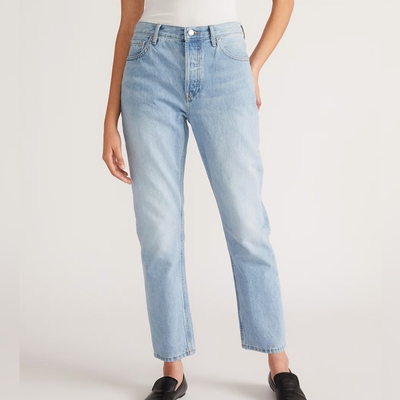 NWT Everlane The 90’s Cheeky Regular Length Vintage Sunbleached Blue Size 26 - Picture 2 of 12